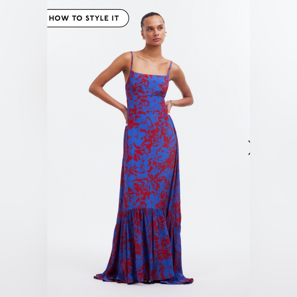 Madewell Empire-Waist Tank Maxi Dress in Floral